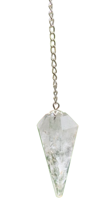 Clear Quartz Faceted Pendulum 