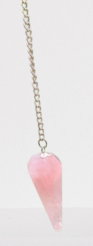 Rose Quartz Faceted Pendulum 