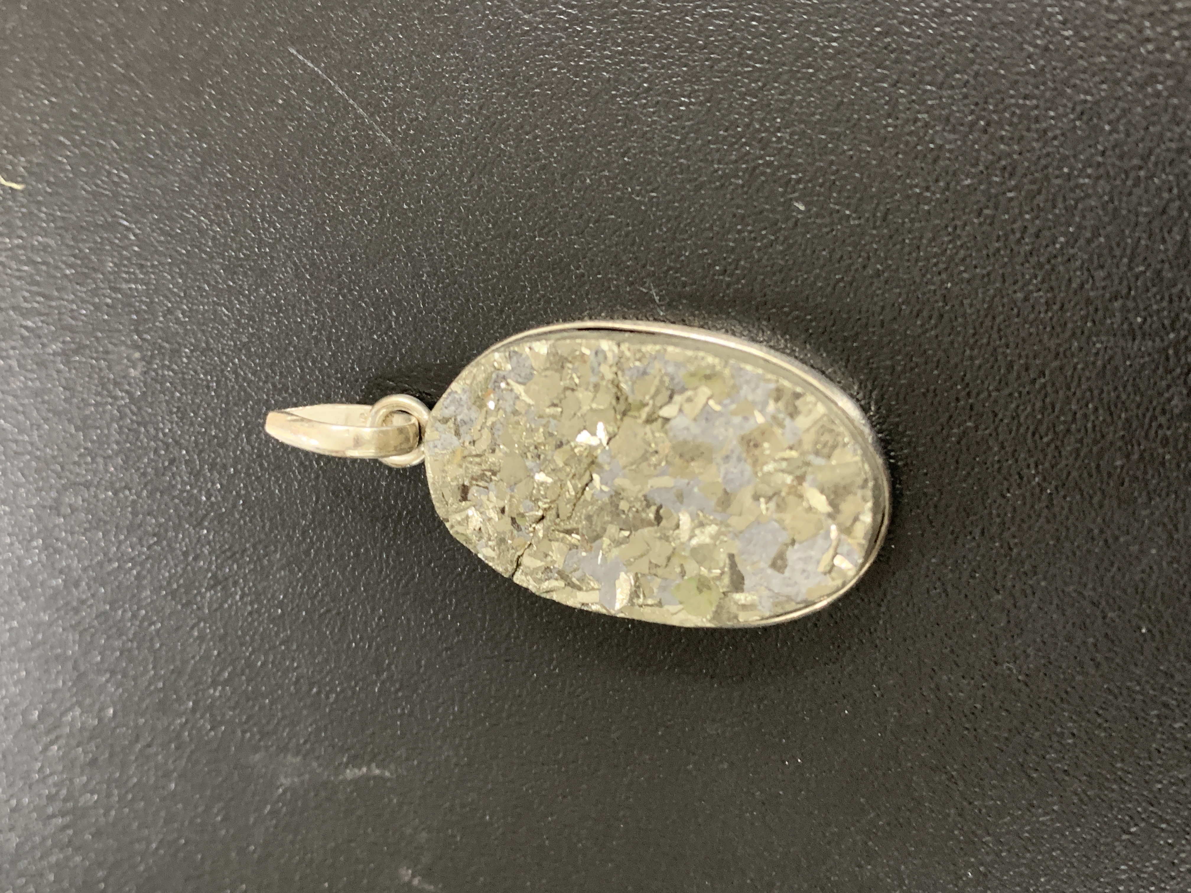 Pyrite Silver Pendant 